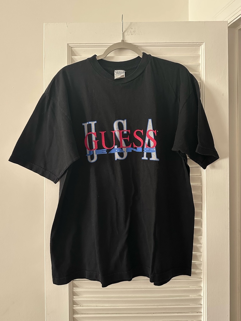 Vintage 90s Guess USA Jeans T-Shirt — Made in USA, Size L